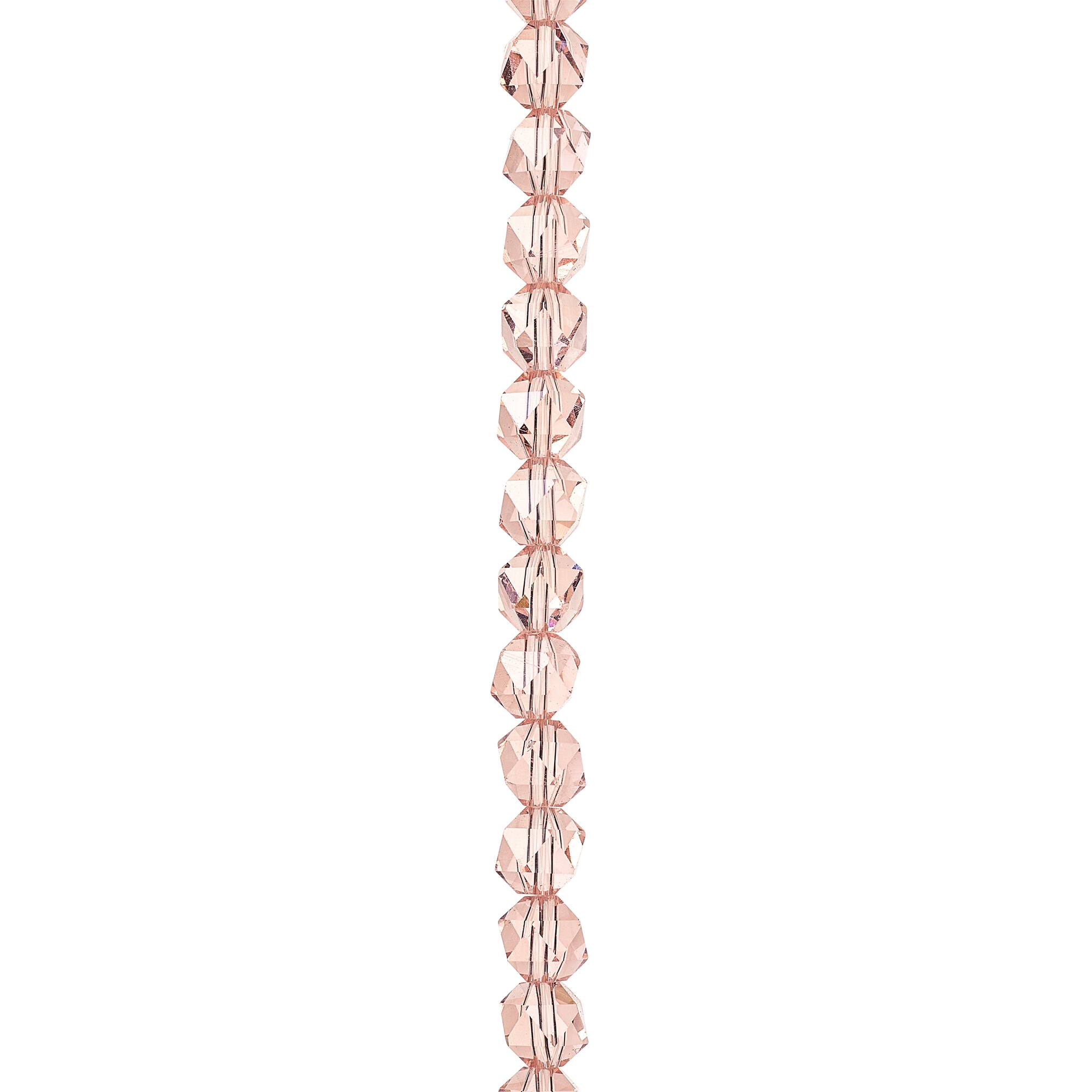 Pink Triangle Cut Glass Beads, 6mm by Bead Landing™